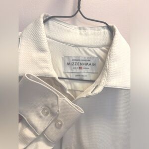 Mizzen + Main white, long sleeve shirt